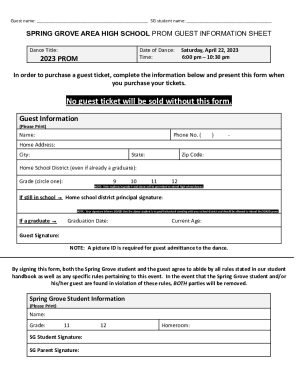 Fillable Online Homecoming Guest Permission Form. ... Fax Email Print ...