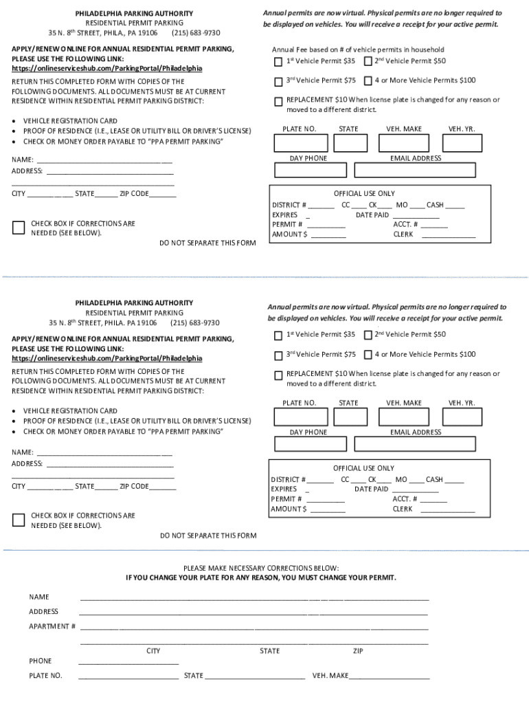 resident parking permit philadelphia Preview on Page 1