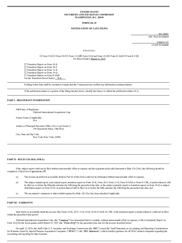 Fillable Online FORM 12b-25 - Document Template Fax Email Print - pdfFiller