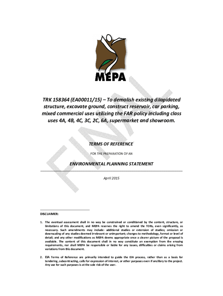 Fillable Online era org Environmental Impact Assessment Screening