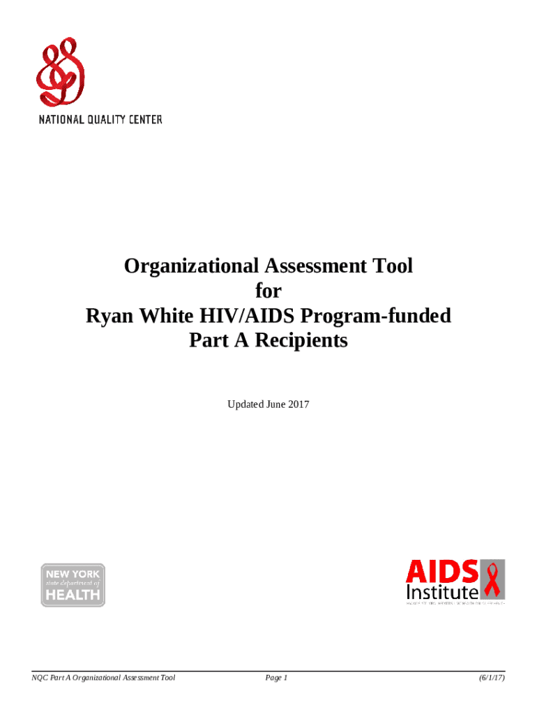 Organizational Assessment Tool for Ryan White HIV/AIDS Program-funded ...