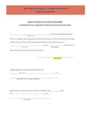 Oath of Allegiance and Declaration of Permission to Work ...