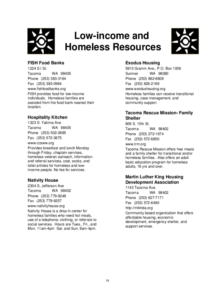 Fillable Online cms FISH Food Banks Of Pierce County