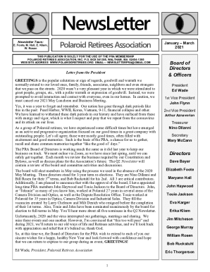 Polaroid Retirees Association - Email Format