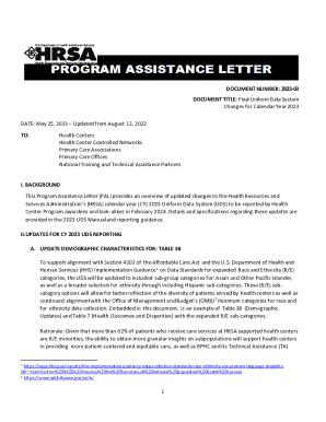 Health Center Uniform Data System -- HRSA invites ...