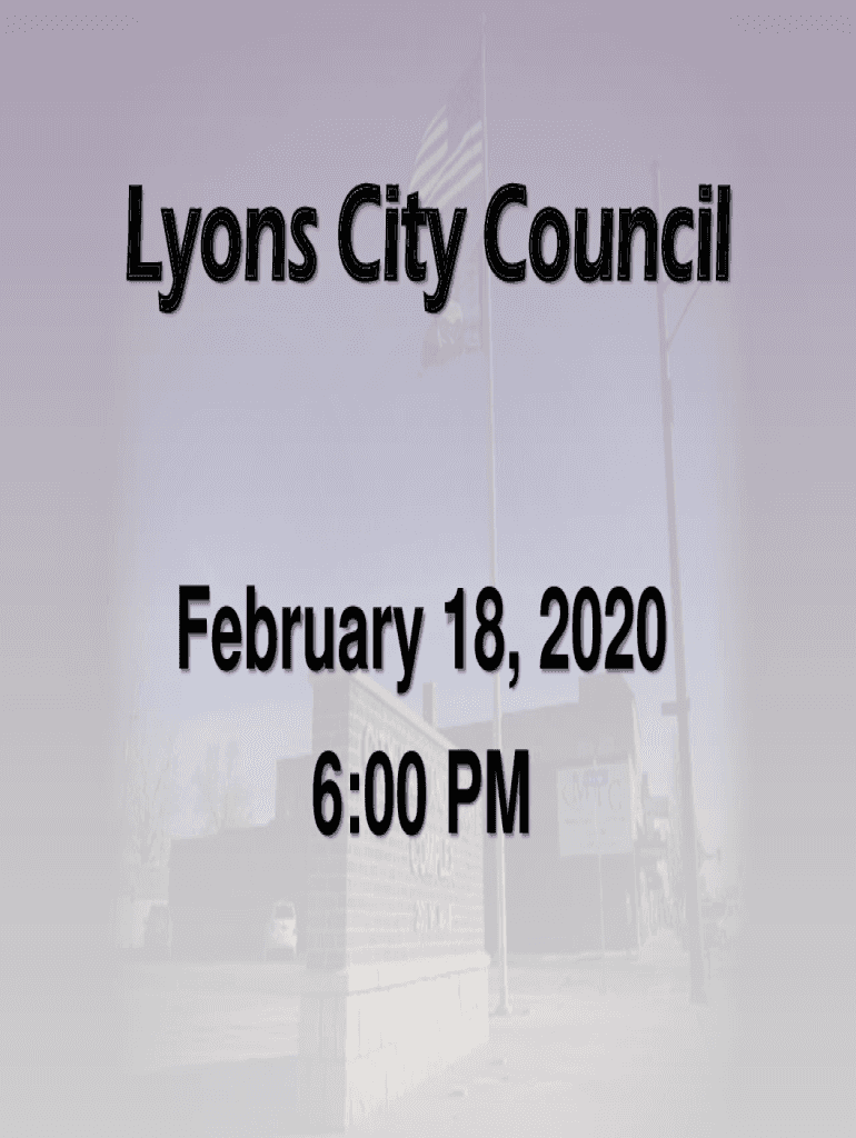 Fillable Online Lyons City Council Fax Email Print pdfFiller