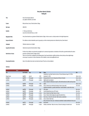 Henry Green Barnett Collection Finding Aid