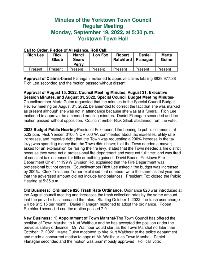 Fillable Online Yorktown Town Hall Fax Email Print pdfFiller