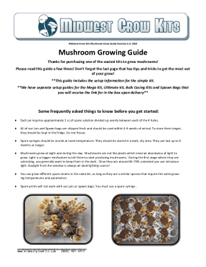 Fillable Online Mushroom Growing Guide Fax Email Print - pdfFiller
