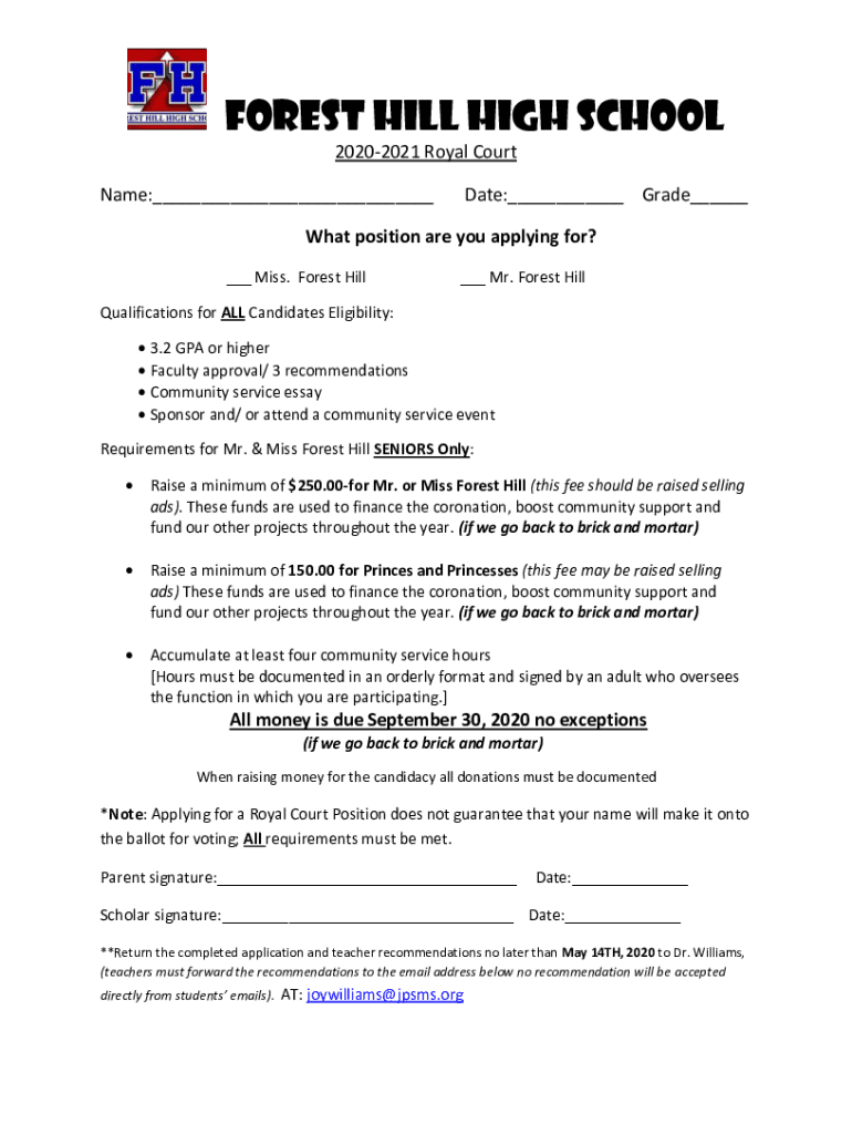 Fillable Online Forest Hill High School band director speaks out after