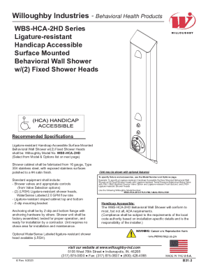 Ligature-Resistant Shower Head - Wall Shower