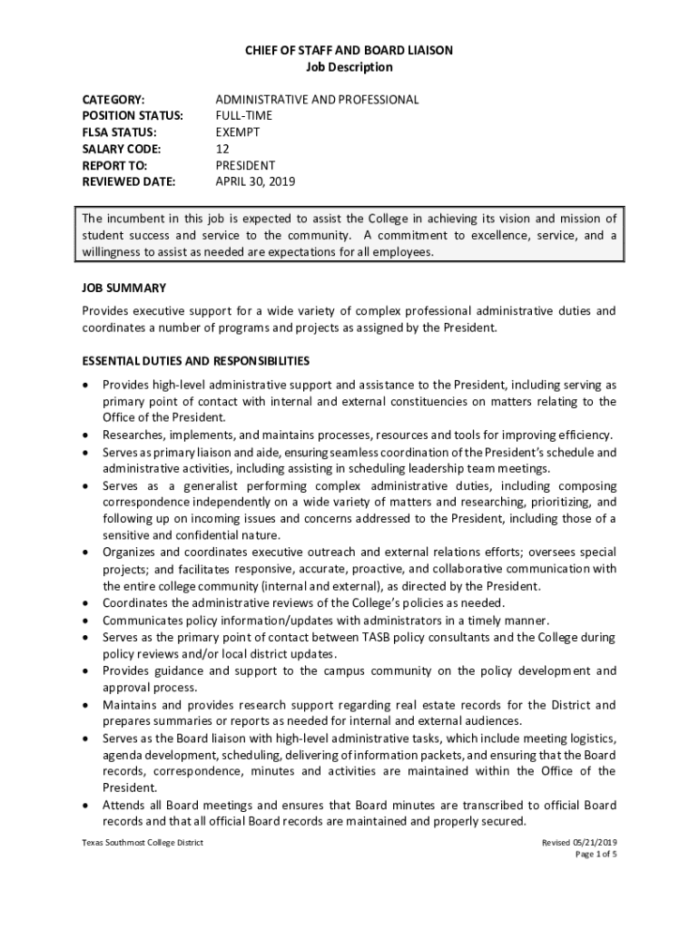 Fillable Online in Security sector PURPOSE. Job position for Liaison