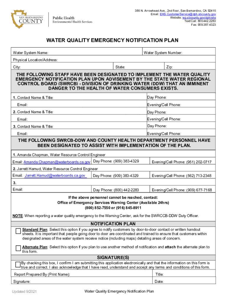 Fillable Online EHS Applications Public Health San Bernardino