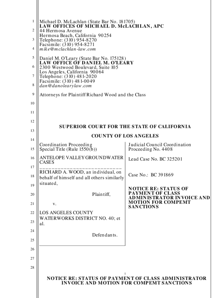 Fillable Online Notice re Motion For Contempt Sanctions Fax Email Print pdfFiller