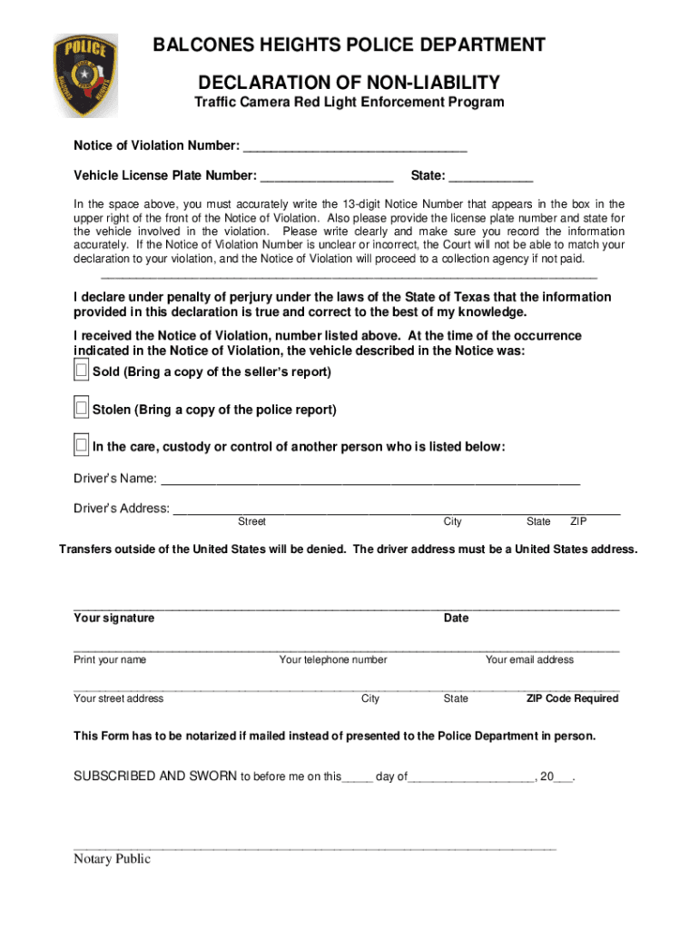 Fillable Online Red light camera tickets and revenue rising in Balcones