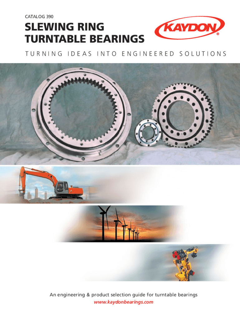 Fillable Online Large Bearing Design Manual and Product Selection Guide