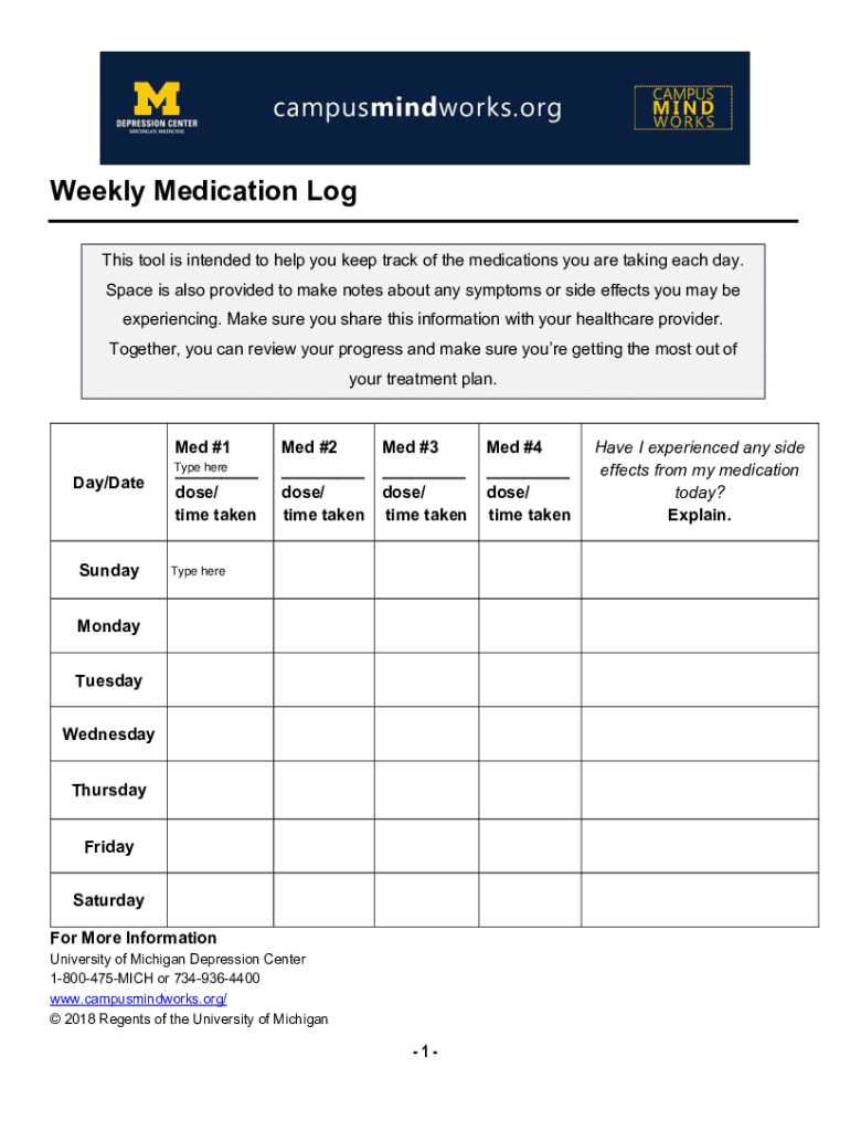 Fillable Online Free medication list templates for patients and ...
