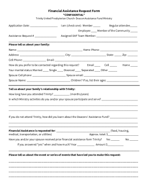 Fillable Online Destiny Church Benevolence Request Form Fax Email Print ...