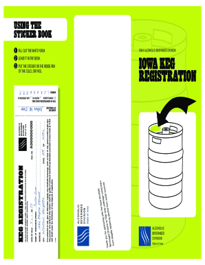 Fillable Online Iowa Keg Registration. Keg Registration Sticker Book Fax Email Print - pdfFiller