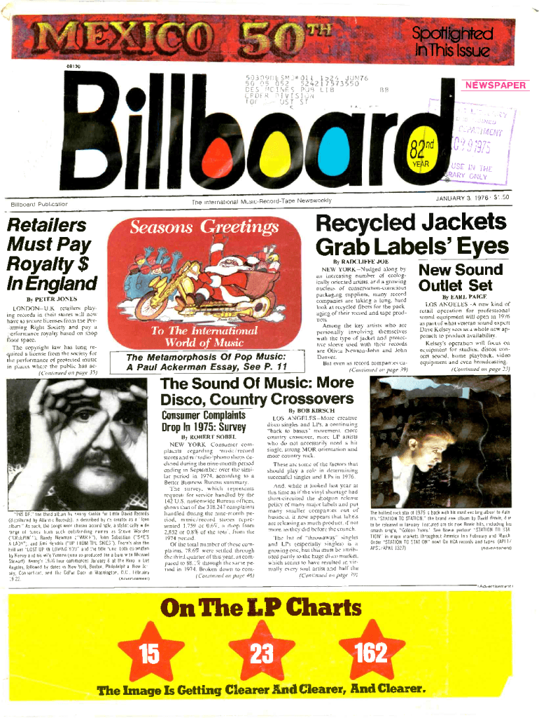 Fillable Online On The LP Charts Fax Email Print - pdfFiller