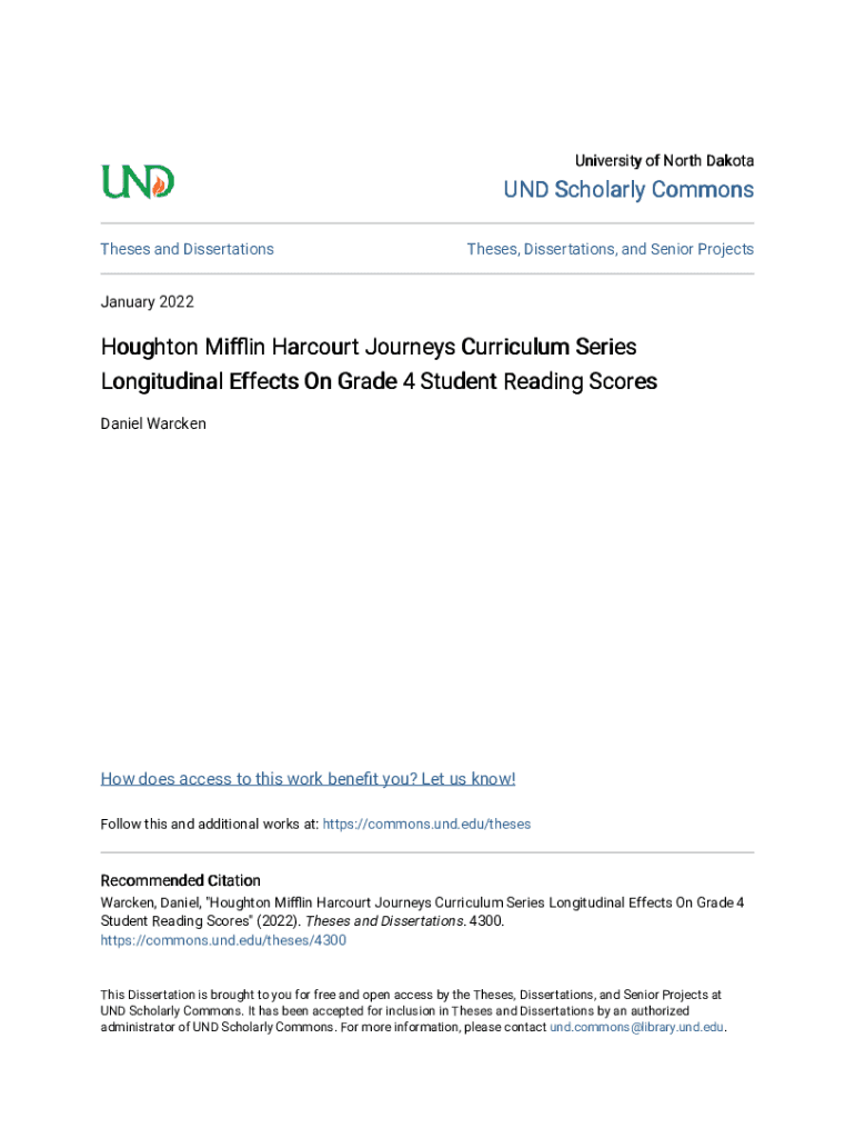 Fillable Online Houghton Mifflin Harcourt Journeys Curriculum Series