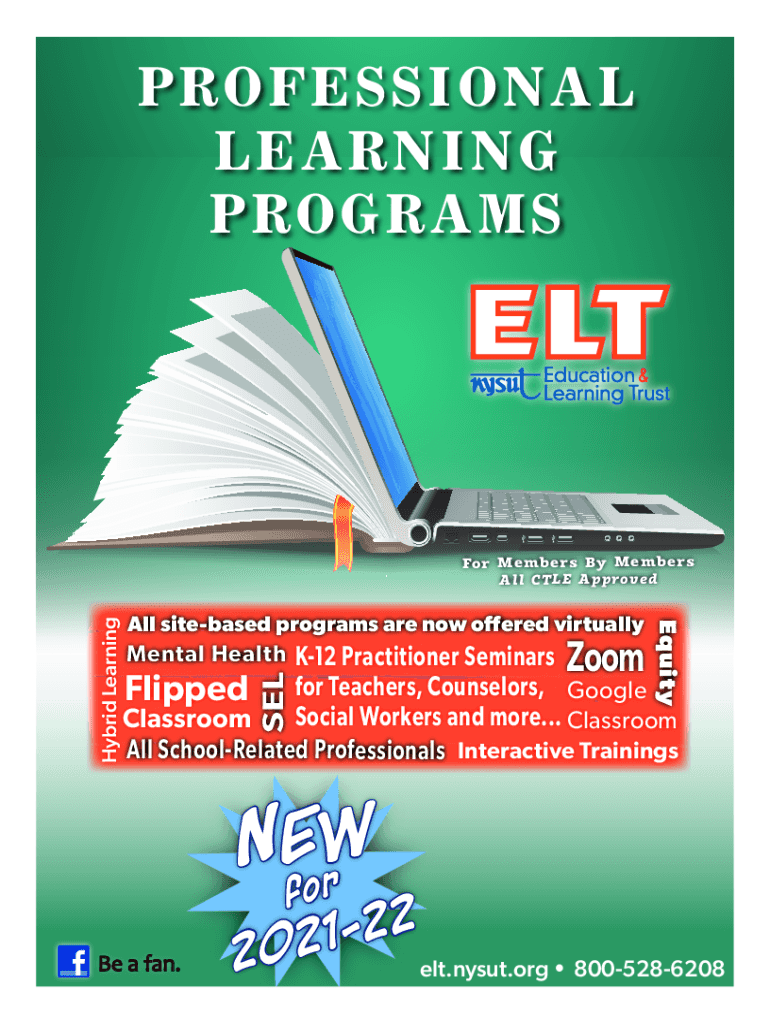 Fillable Online elt nysut PROFESSIONAL LEARNING PROGRAMS Fax Email