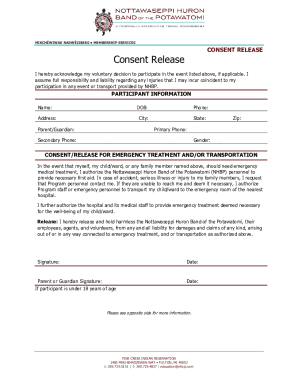 CONSENT FORM - plunj llc, waiver &amp;amp; release of liability.