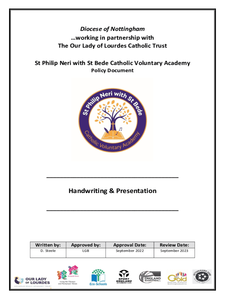 Fillable Online Our Policies St Philip Neri with St Bede Catholic