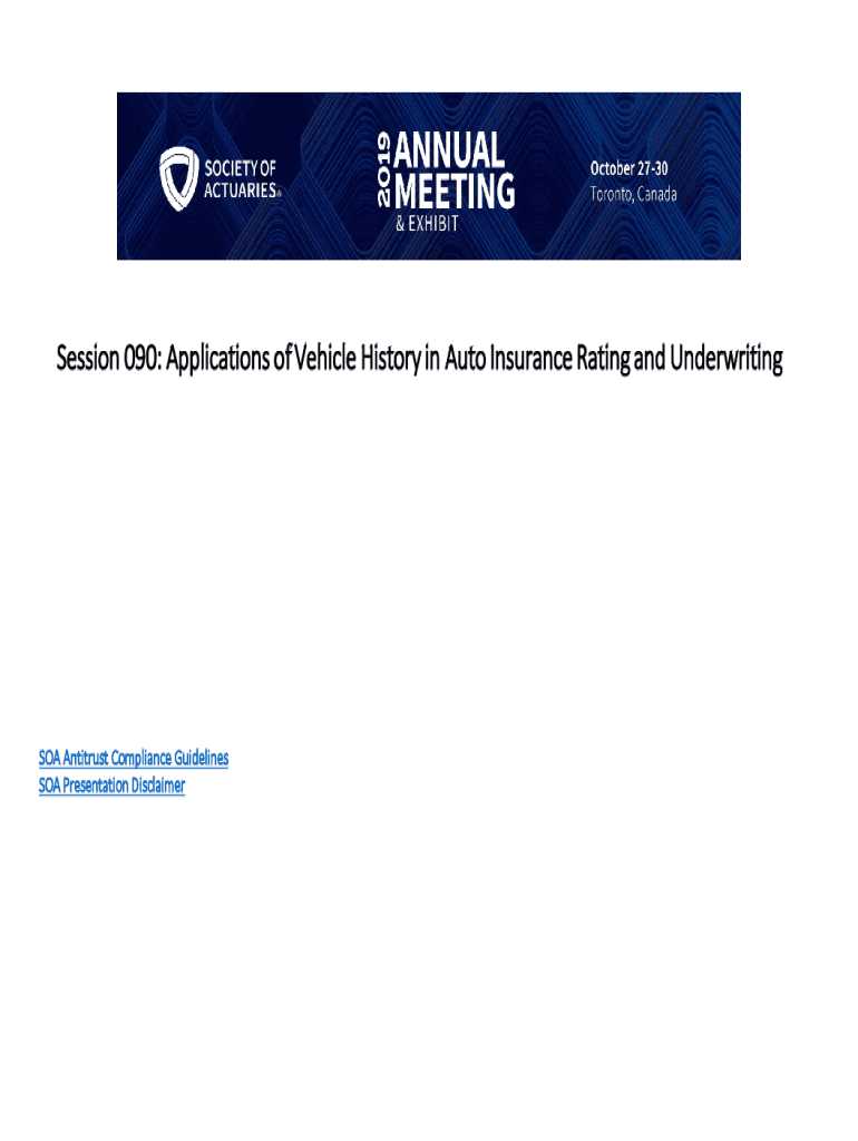 Fillable Online Applications of Vehicle History in Auto Insurance