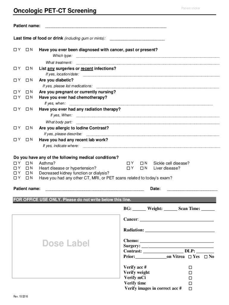 Fillable Online PET/CT imaging in the diagnosis, staging, and follow-up ...