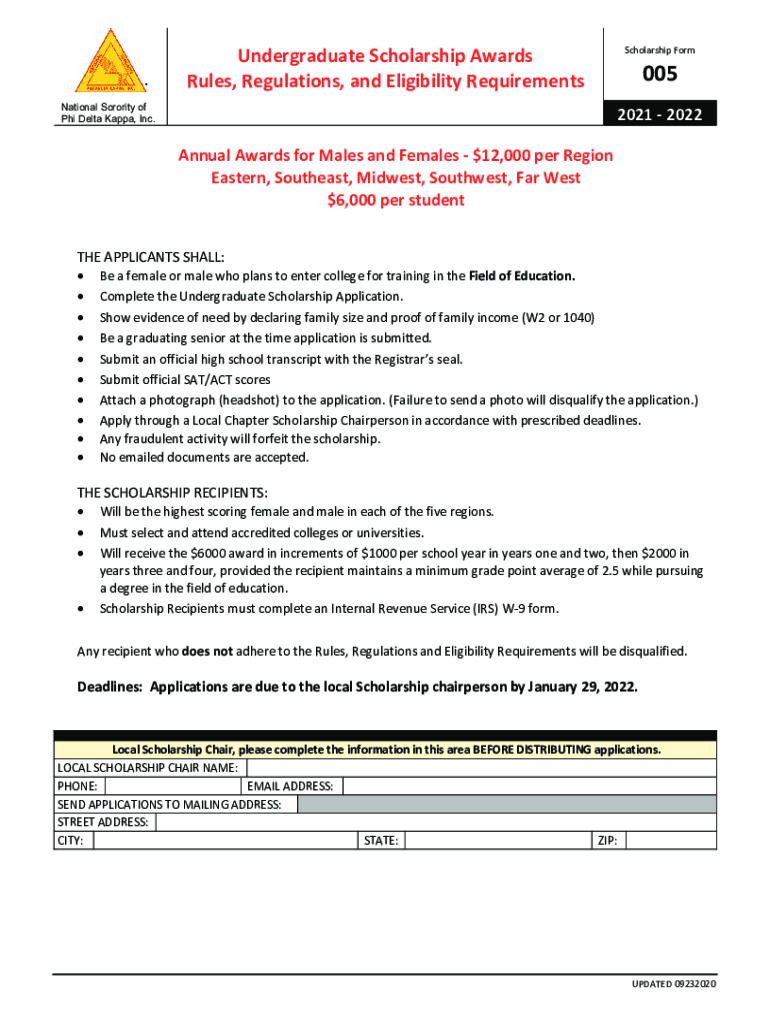Fillable Online ScholarshipsKappa Delta SororityKappa Delta Fax Email ...