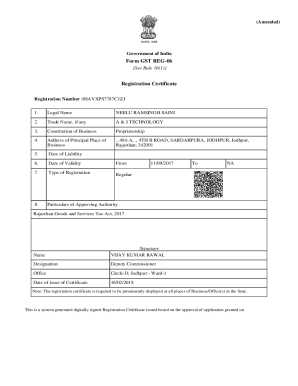 Registration Certificate