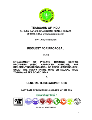 TEABOARD OF INDIA REQUEST FOR PROPOSAL FOR