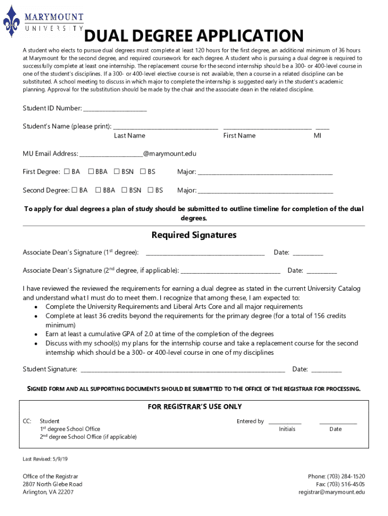 Fillable Online Dual Degree FAQ The Columbia School of Social Work