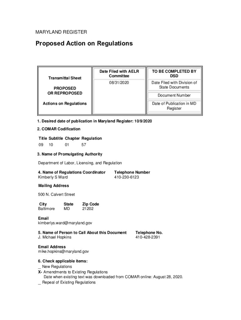 Fillable Online AELR Regulation Review Process Fax Email Print pdfFiller