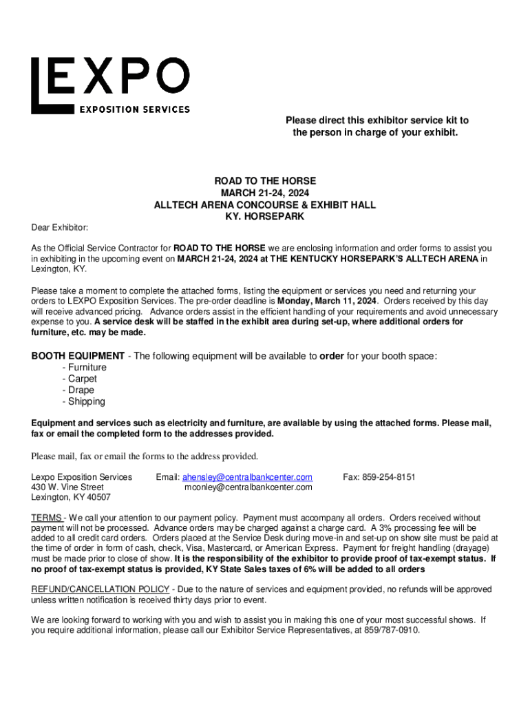 Fillable Online Road to the Horse Seating 2024 Three Day Pass