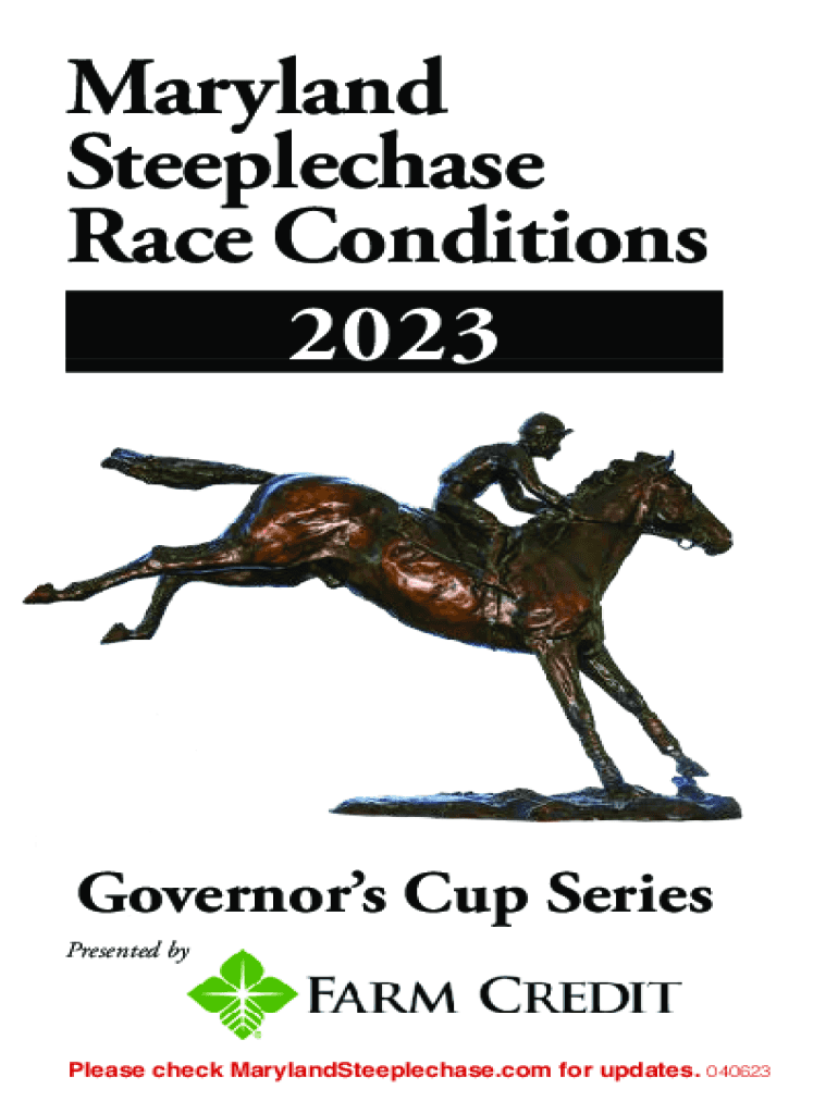 Fillable Online Go to a Race!Maryland Steeplechase Association Fax