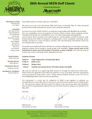 Fillable Online KEEN GDC 2018 Golf Registration Form v4 Fax Email Print ...