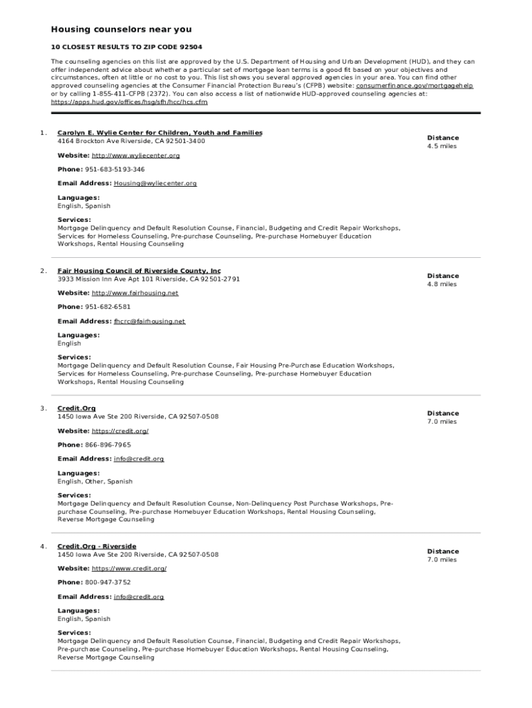 Fillable Online how to a hud approved housing counseling Fax