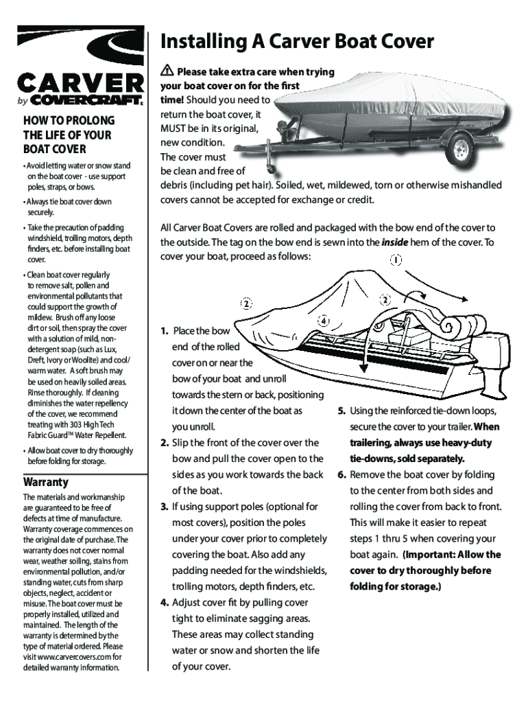 Fillable Online Extend the Life of Your Boat Cover CoversDirect Fax Email Print pdfFiller