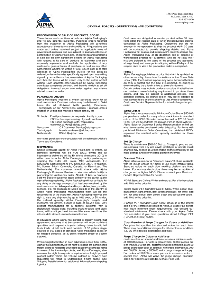 Fillable Online Alpha Packaging Inc - Company Profile and News Fax ...