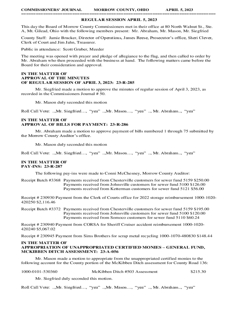 Fillable Online Morrow county auditor pay taxes Fax Email Print pdfFiller