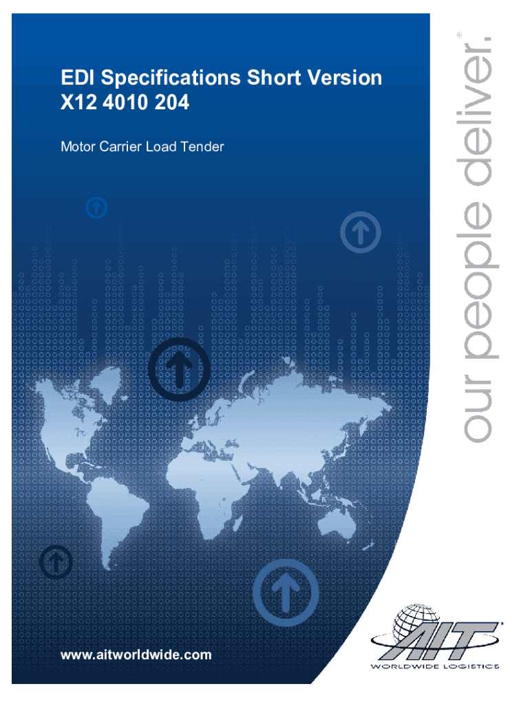 Fillable Online 204 Motor Carrier Load Tender LOWE'S EDI Fax Email