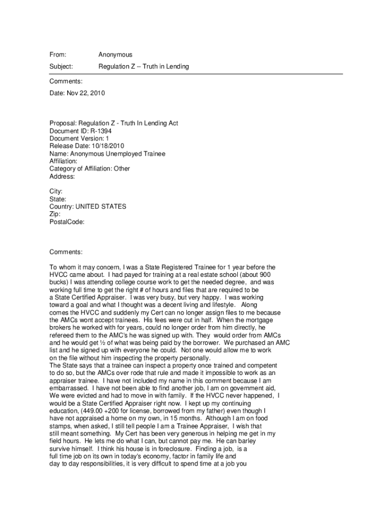 Fillable Online Reg Z Purpose and Application Flashcards Fax Email