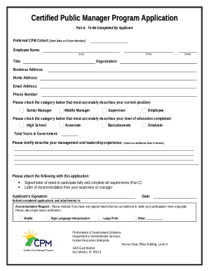 State of NJ Certified Public Manager Program (CPM) - Newark - das iowa ...