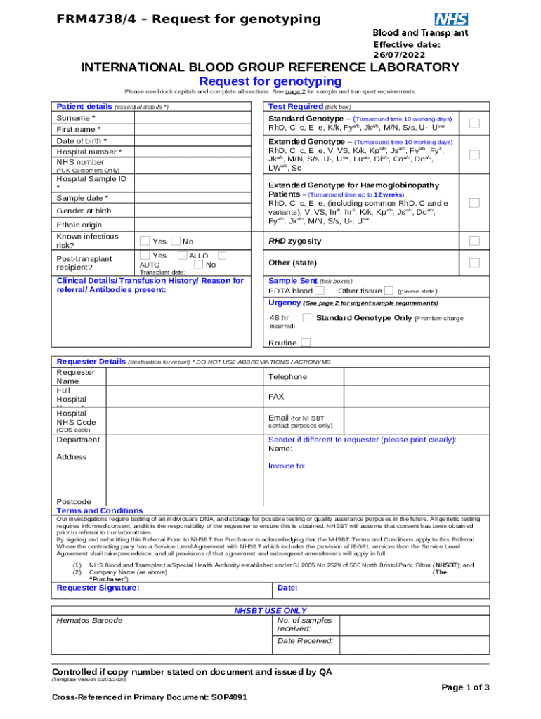 Red Blood Cell Antigen GenotypingTest Fact Sheet nhsbtdbe blob core windows Doc Template