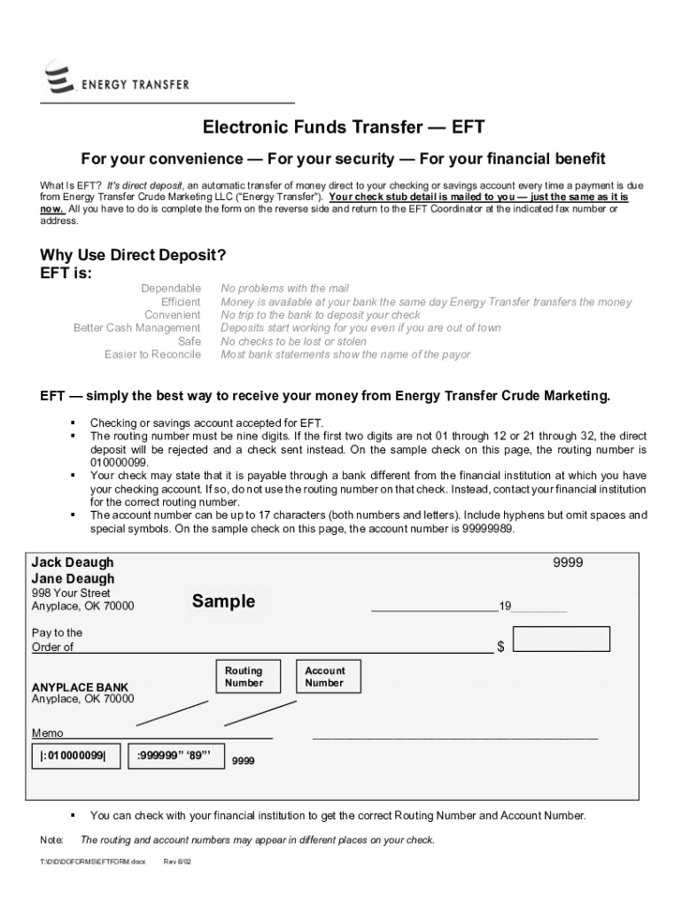 Fillable Online What are EFT and ACH Payments & What's The Difference ...