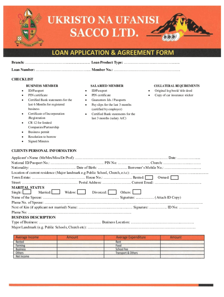 Loan-Form Preview on Page 1