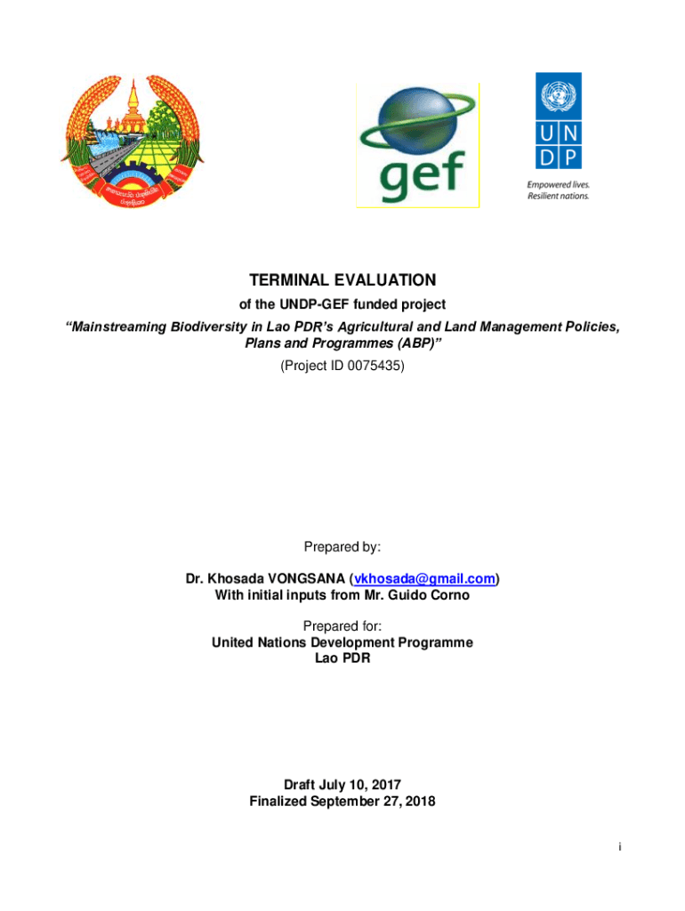 Fillable Online National Report on Land Degradation Neutrality Target