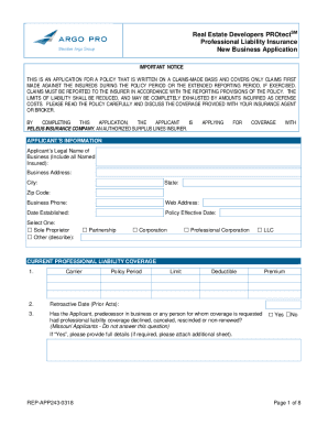 Argo Pro - Real Estate Developers PROtect Application